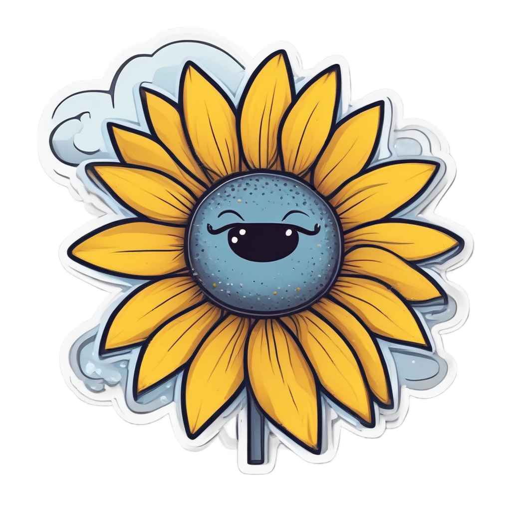 Sad Rainy Droop — single stem stickers
