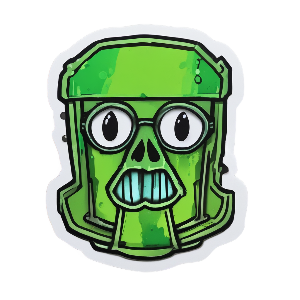 Sad Spilled Beaker — radioactive stickers