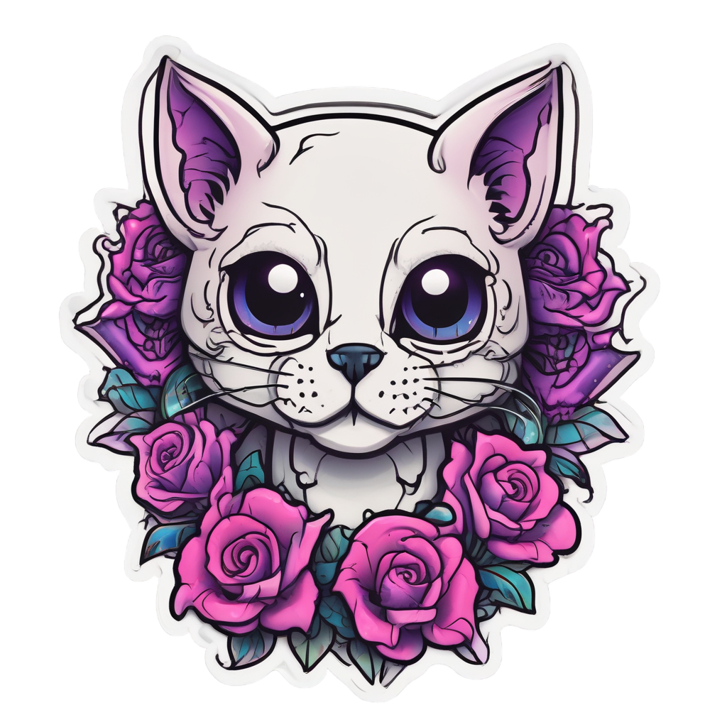 Sassy Skull Sticker — cute skull stickers