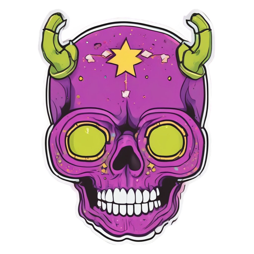 Sassy Stargazer Skull — funny & humor stickers