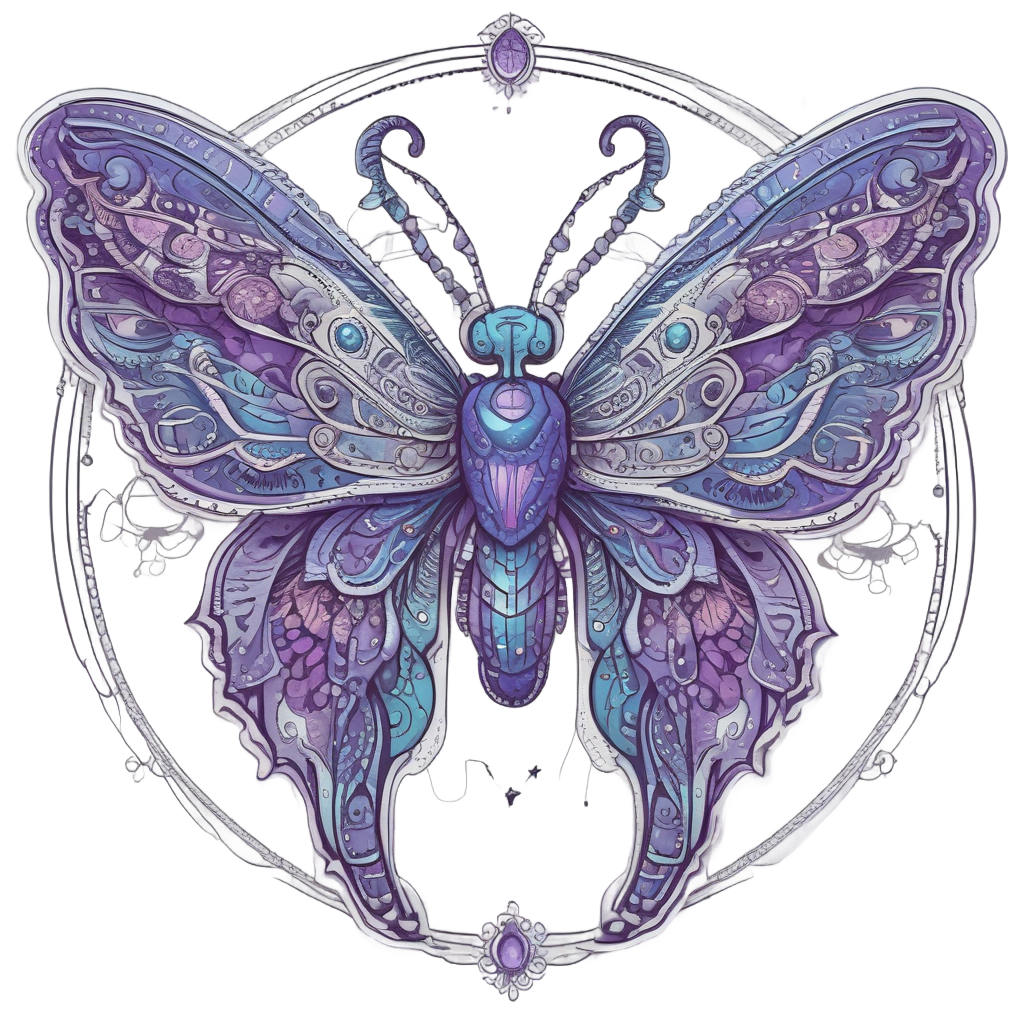 Scorpion Tail Mariposa Skull — sugar skull stickers