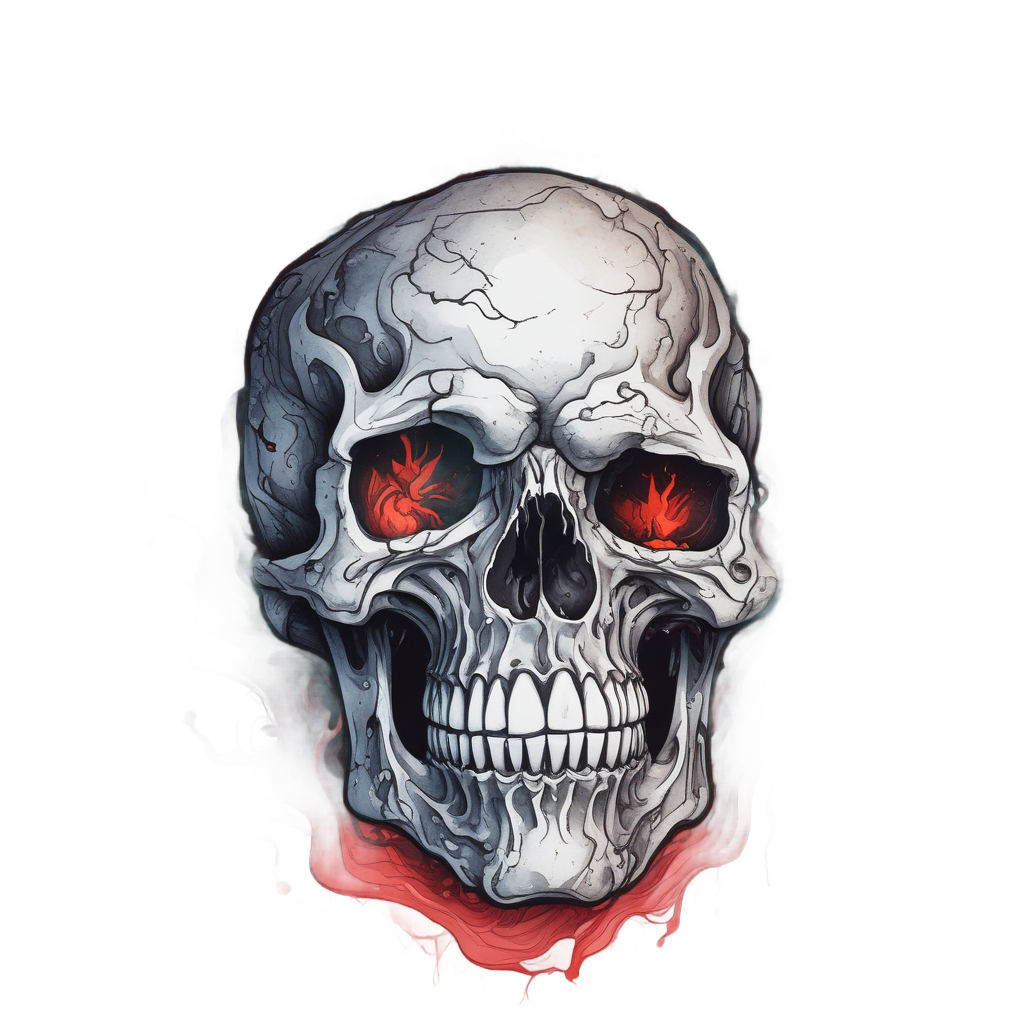 Screaming Lava Skull — horror stickers