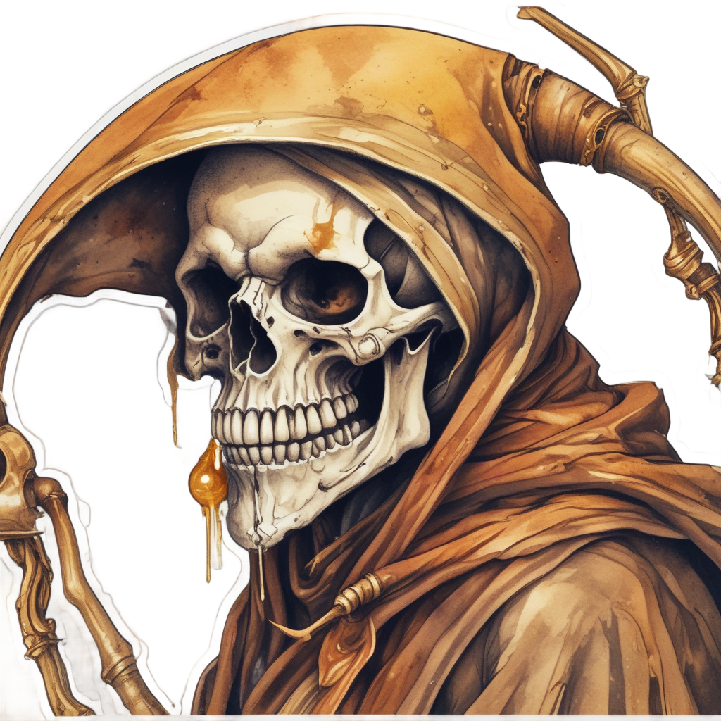 Scythe of Honey — reaper skull stickers