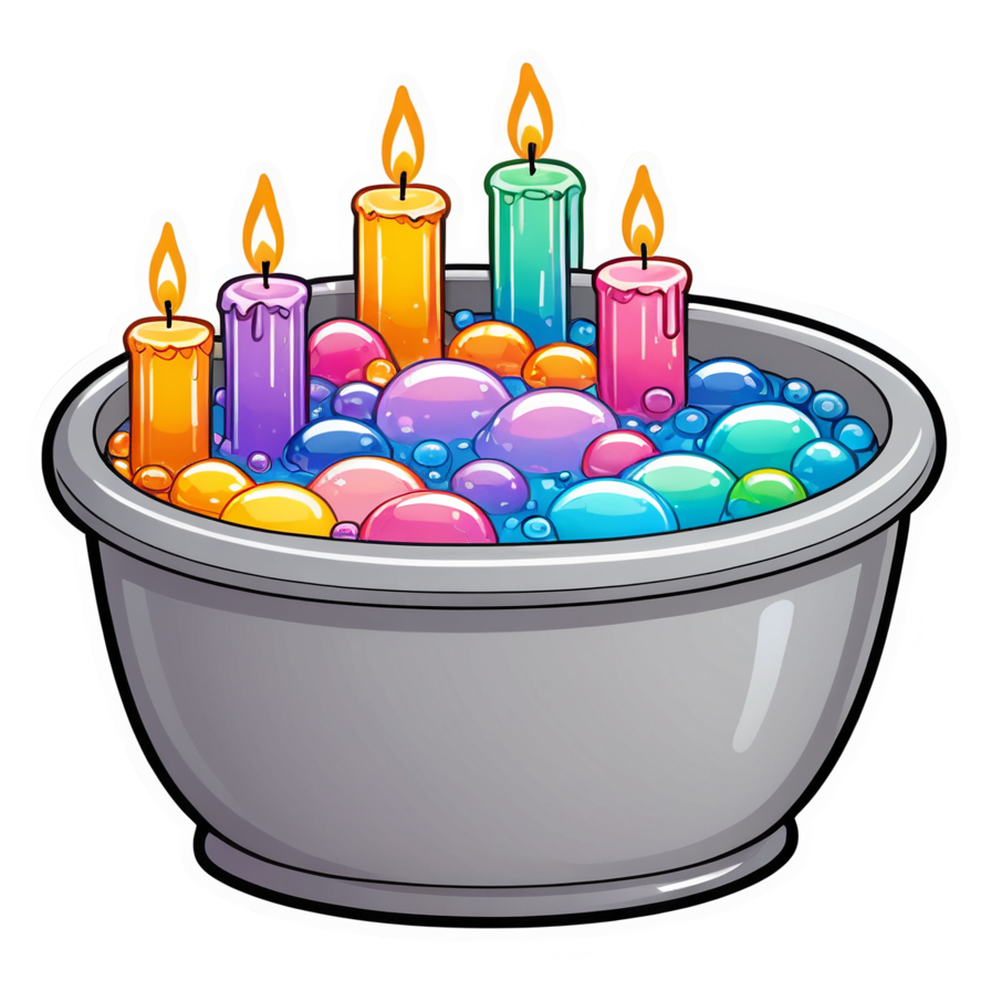 Bubble Bath (holographic) — self-care stickers