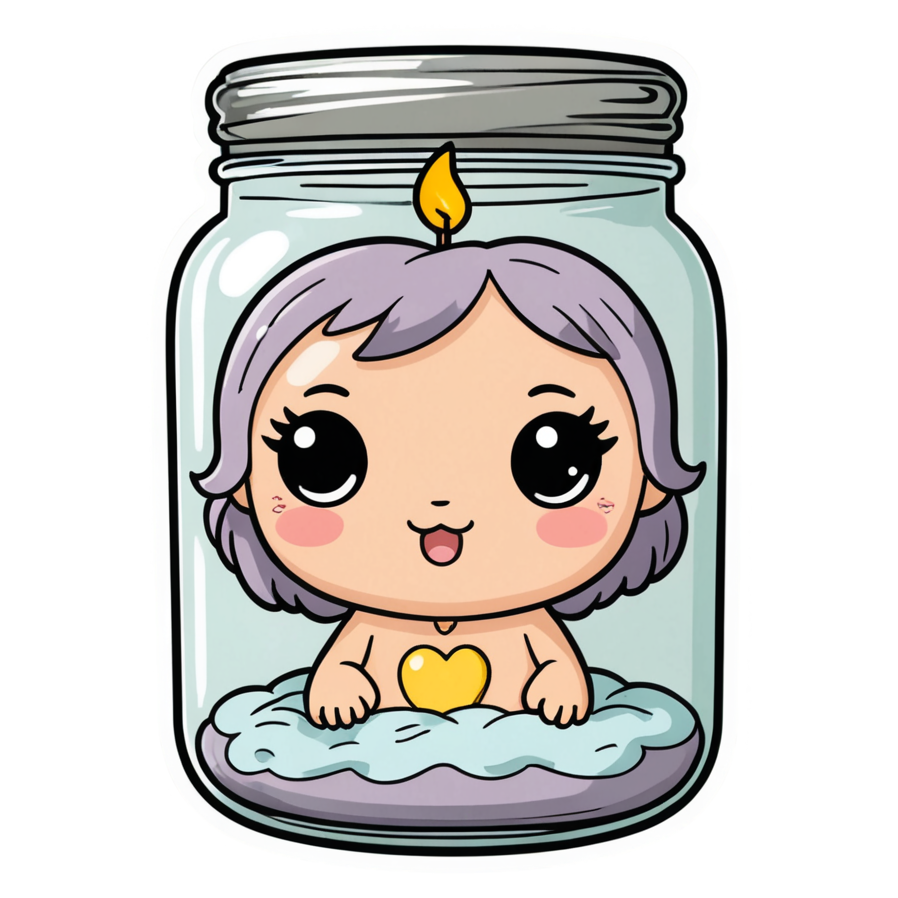 Cozy Candle (kawaii) — kawaii stickers