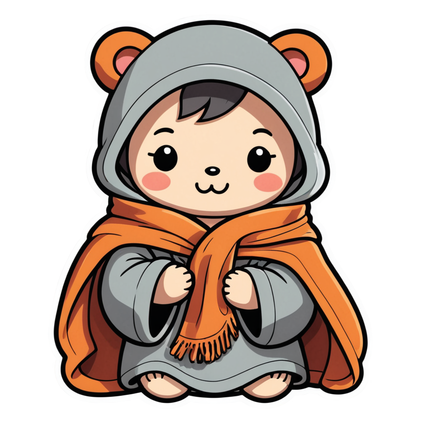 Cozy Blanket (papercut) — self-care stickers