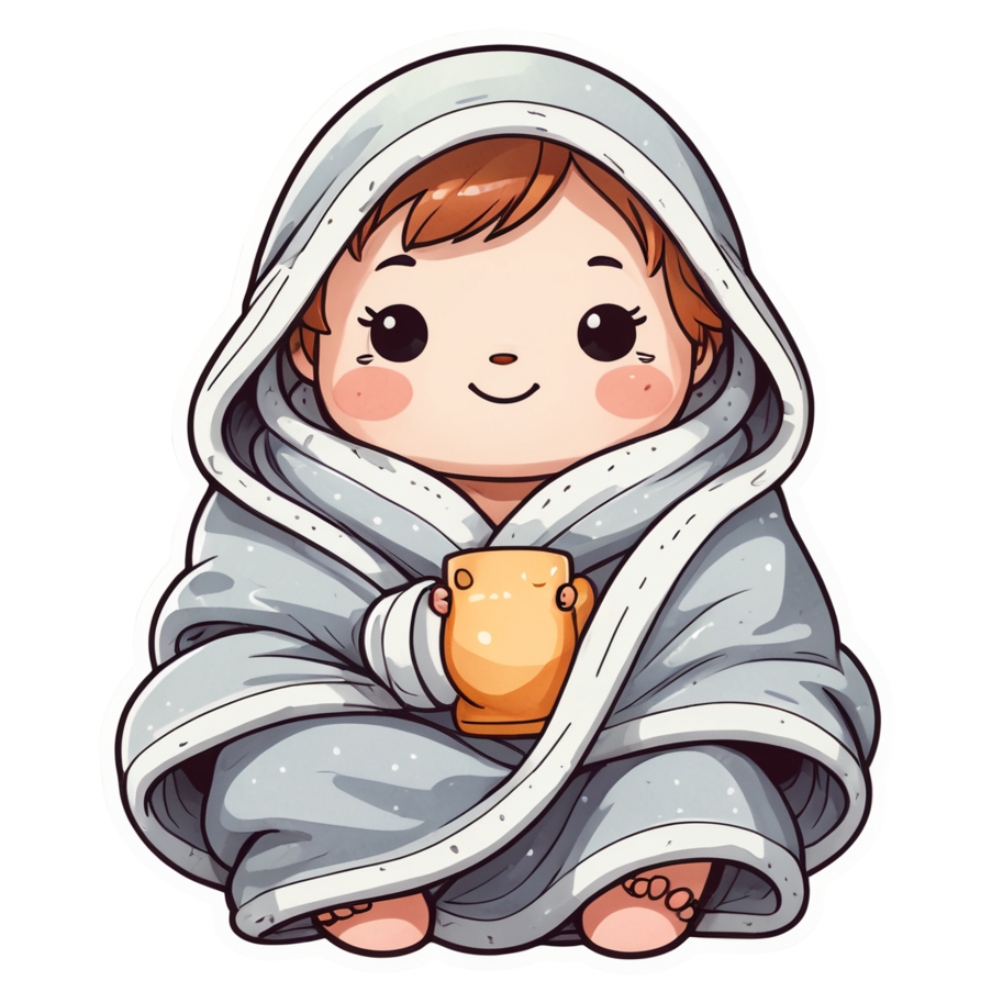 Cozy Blanket (watercolor) — self-care stickers