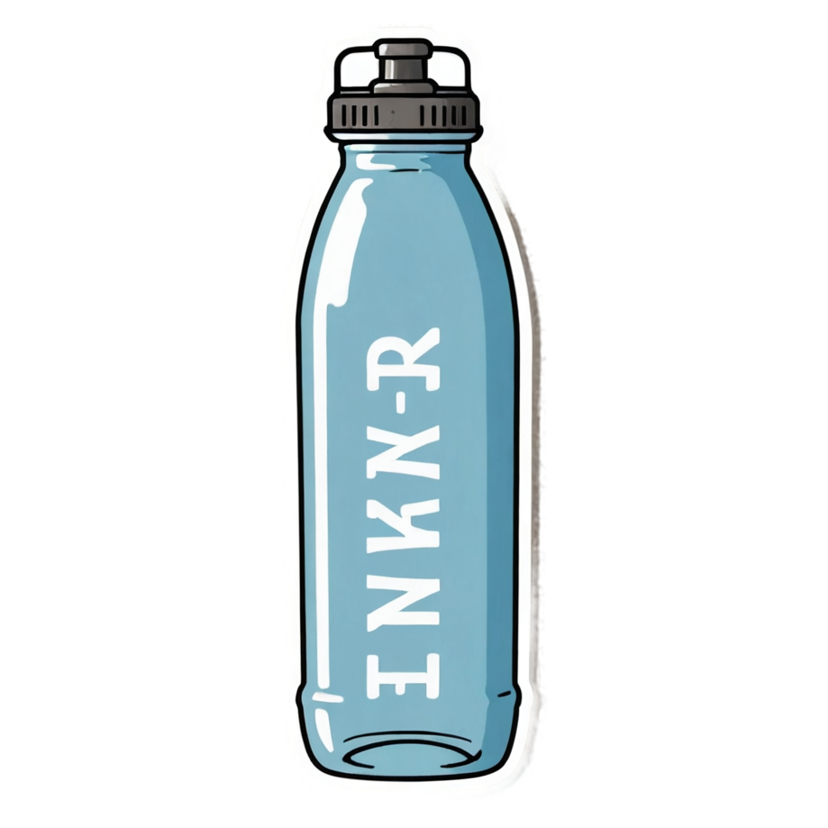 Drink Water (lineart) — self-care stickers