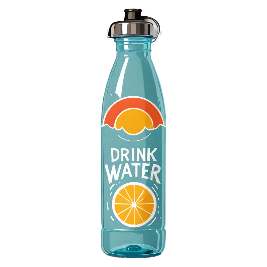 Drink Water (retro) — self-care stickers