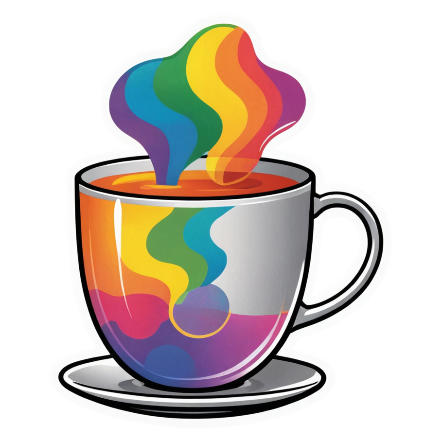 Herbal Tea (holographic) — self-care stickers
