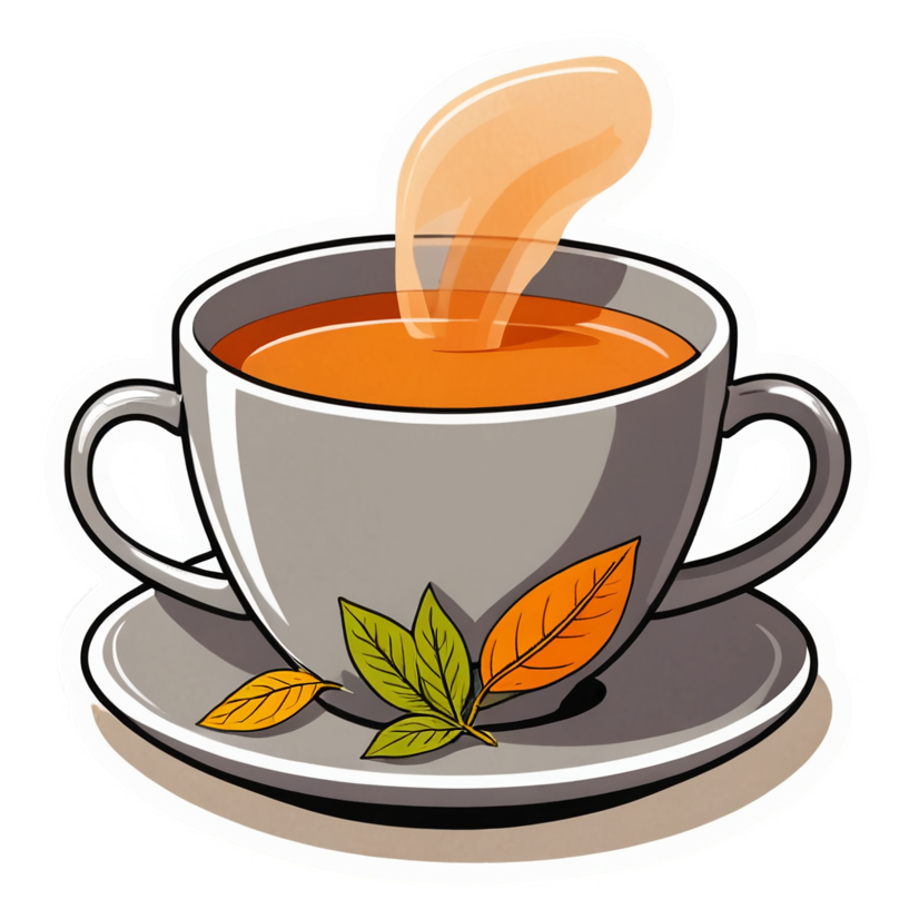 Herbal Tea (retro) — self-care stickers