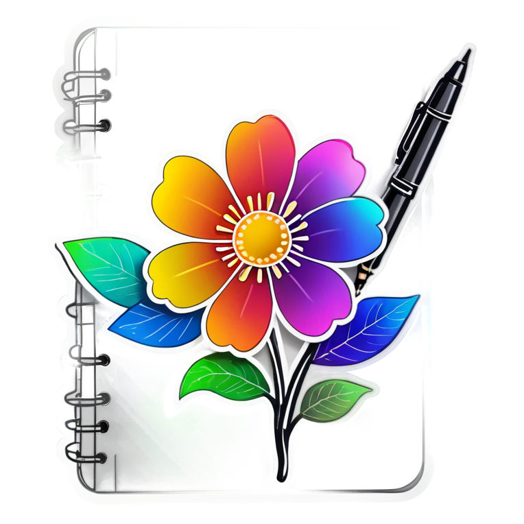 Journaling (holographic) — self-care stickers