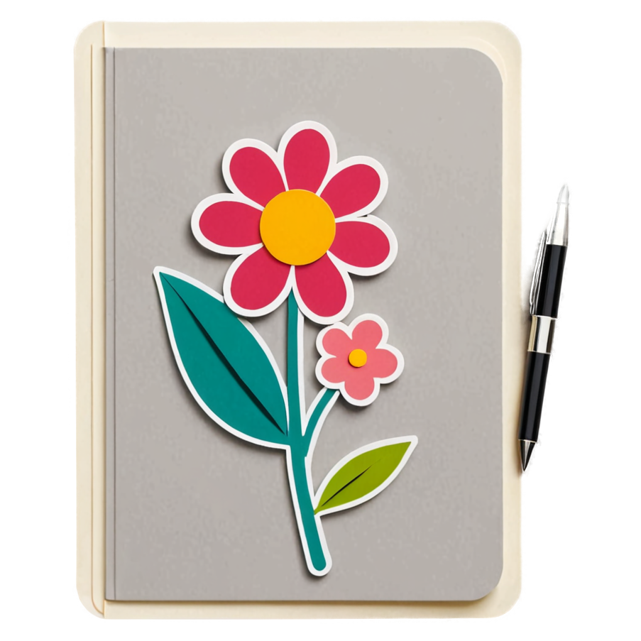 Journaling (papercut) — self-care stickers