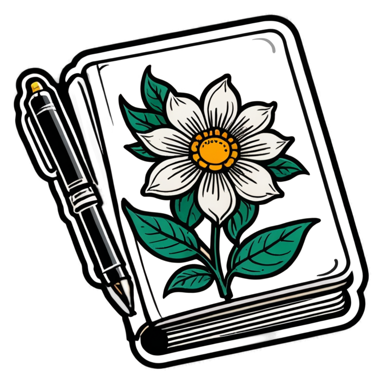 Journaling (tattoo) — self-care stickers