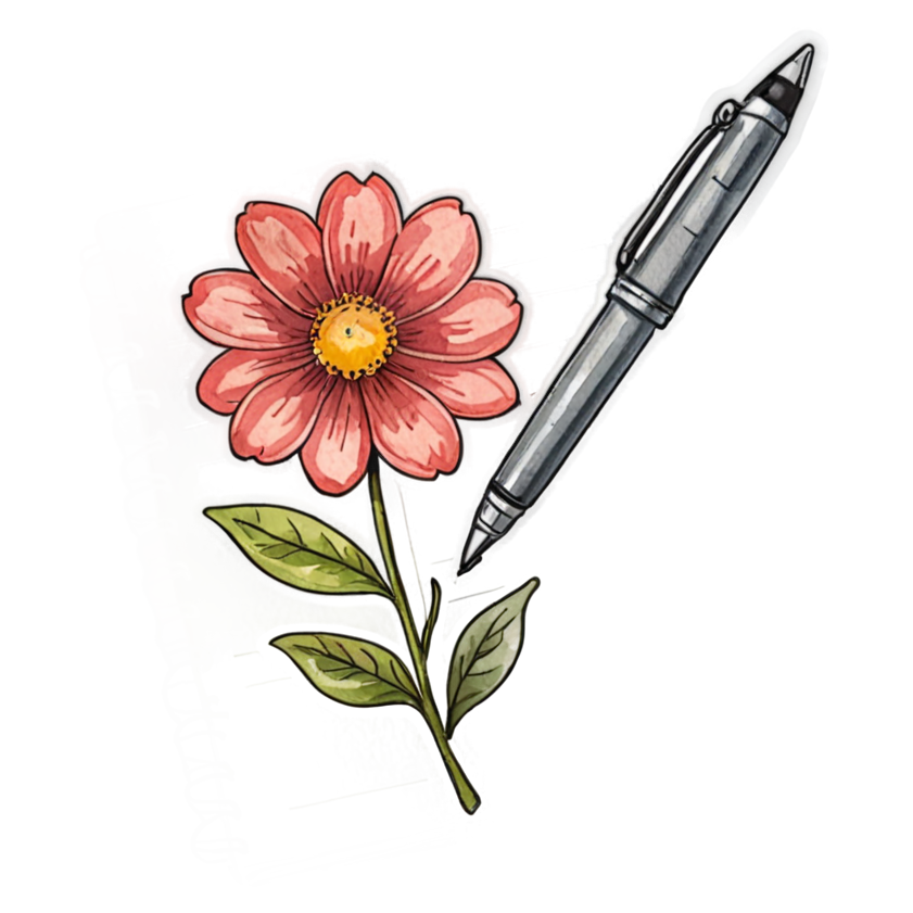 Journaling (watercolor) — self-care stickers