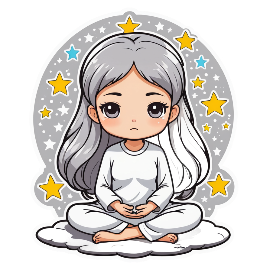 Meditation (kawaii) — kawaii stickers