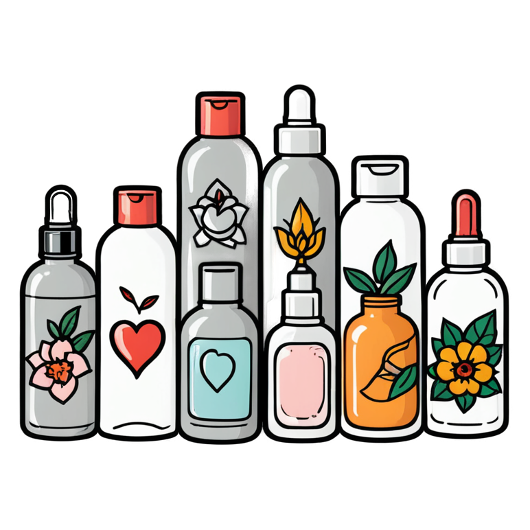 Skincare Shelf (tattoo) — self-care stickers