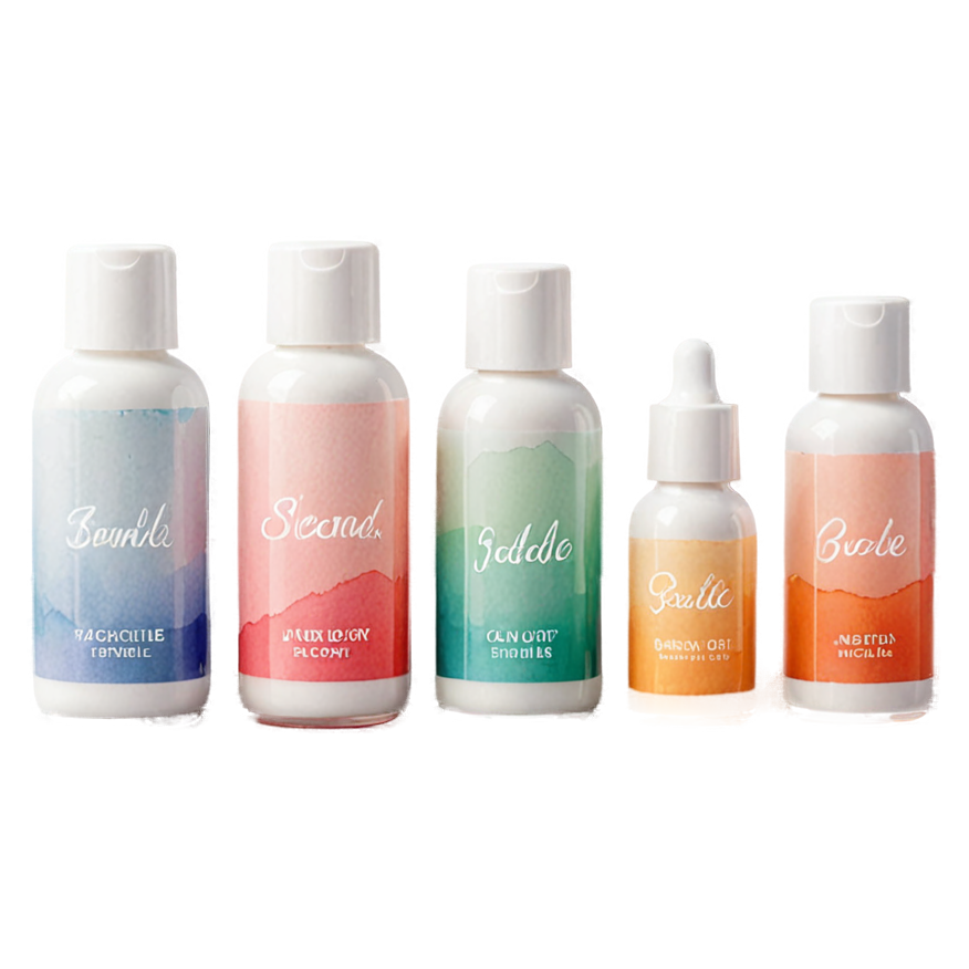 Skincare Shelf (watercolor) — self-care stickers