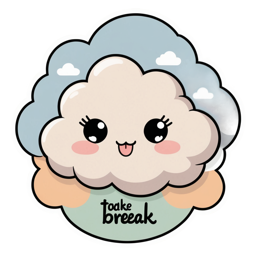 Take A Break (kawaii) — kawaii stickers