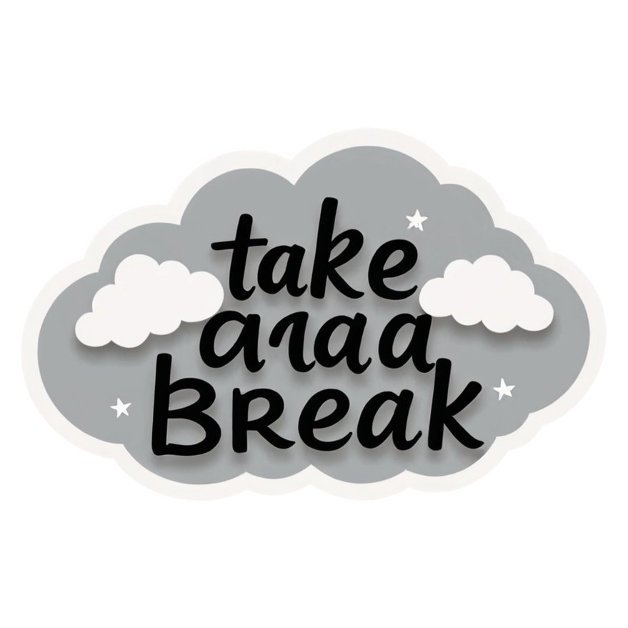 Take A Break (papercut) — self-care stickers