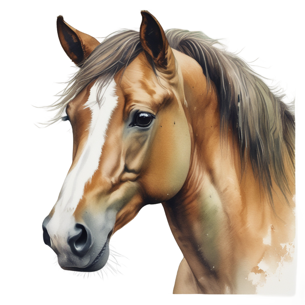 Serene Mustang Portrait — horses stickers