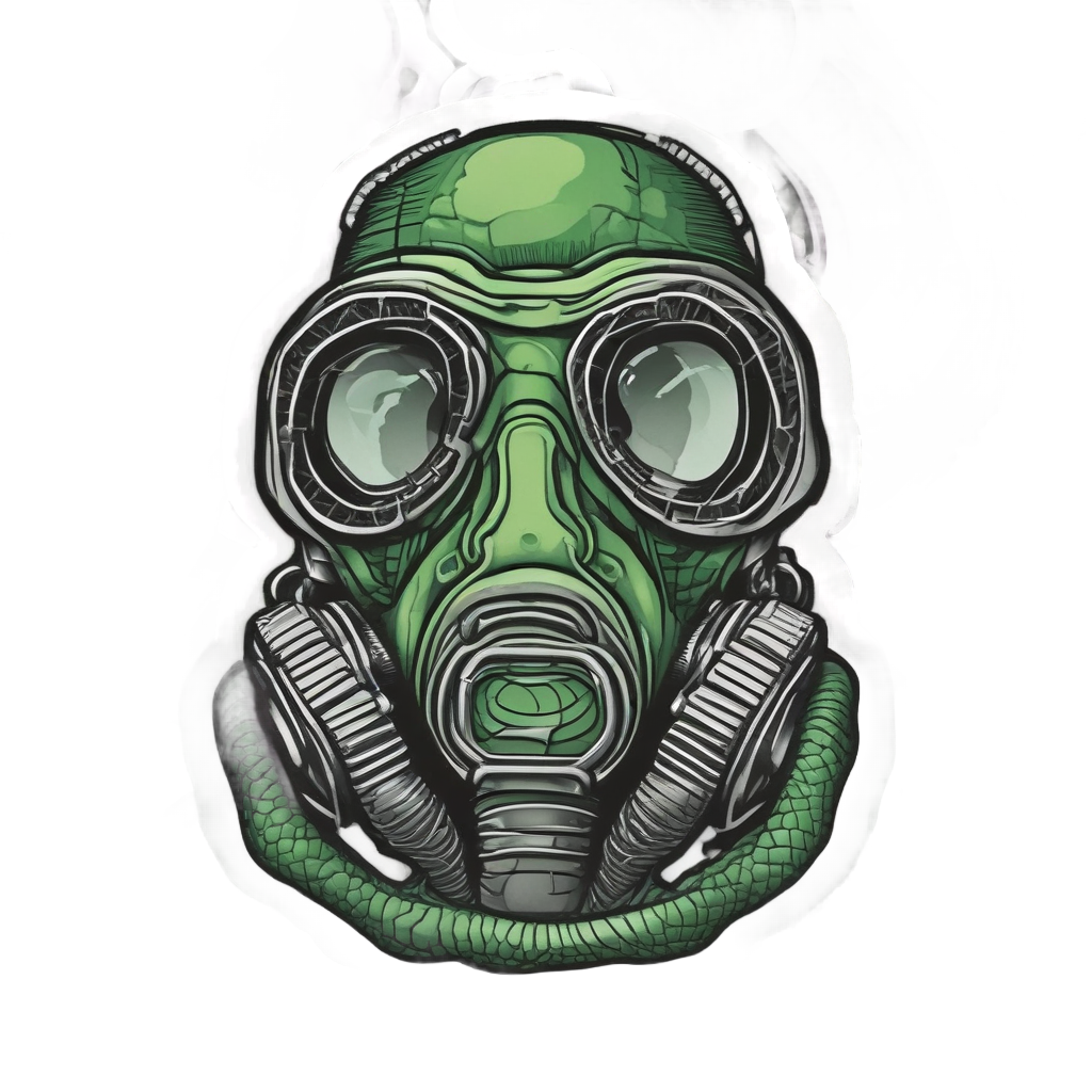 Serpent Coil Mask — gas mask stickers