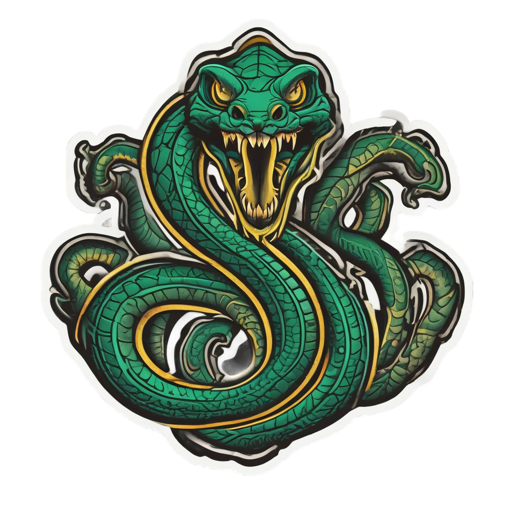 Serpent Coils Biohazard — biohazard stickers