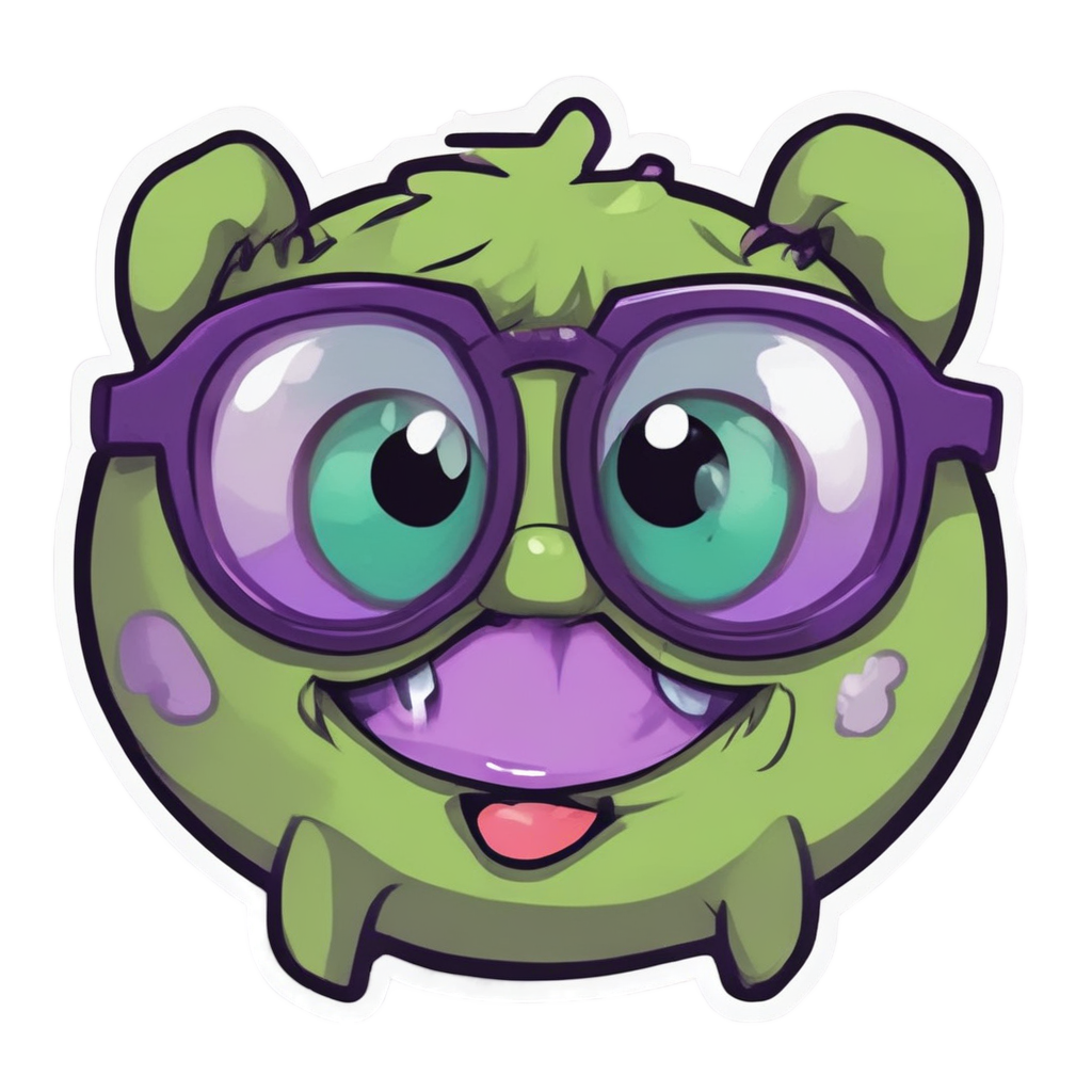 Silly Eye with Glasses — horror stickers