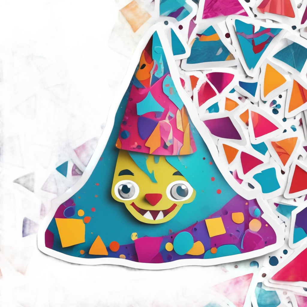 Silly Jester Clown — warning signage stickers