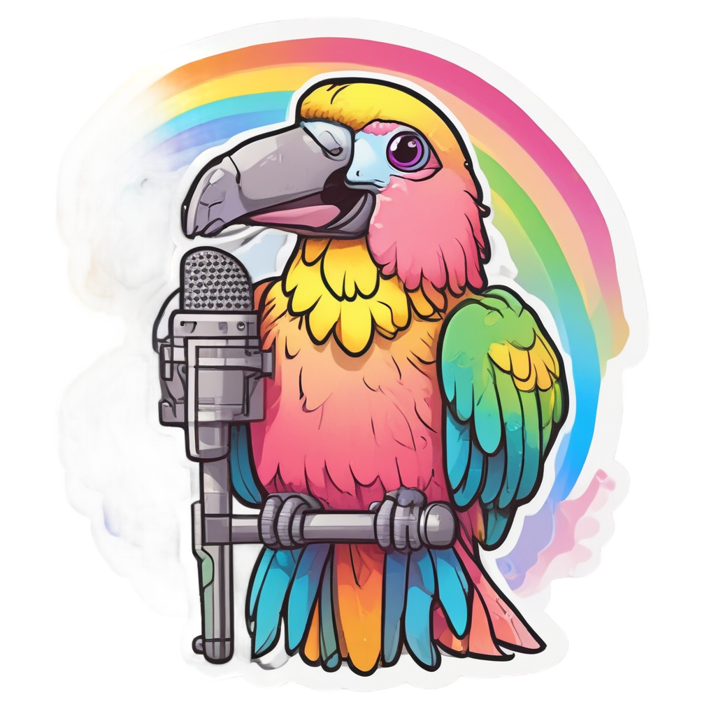 Singing Under a Rainbow — music stickers