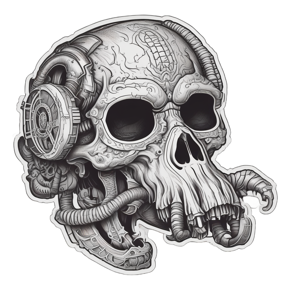 Skeleton Hoofed Beast — gas mask stickers
