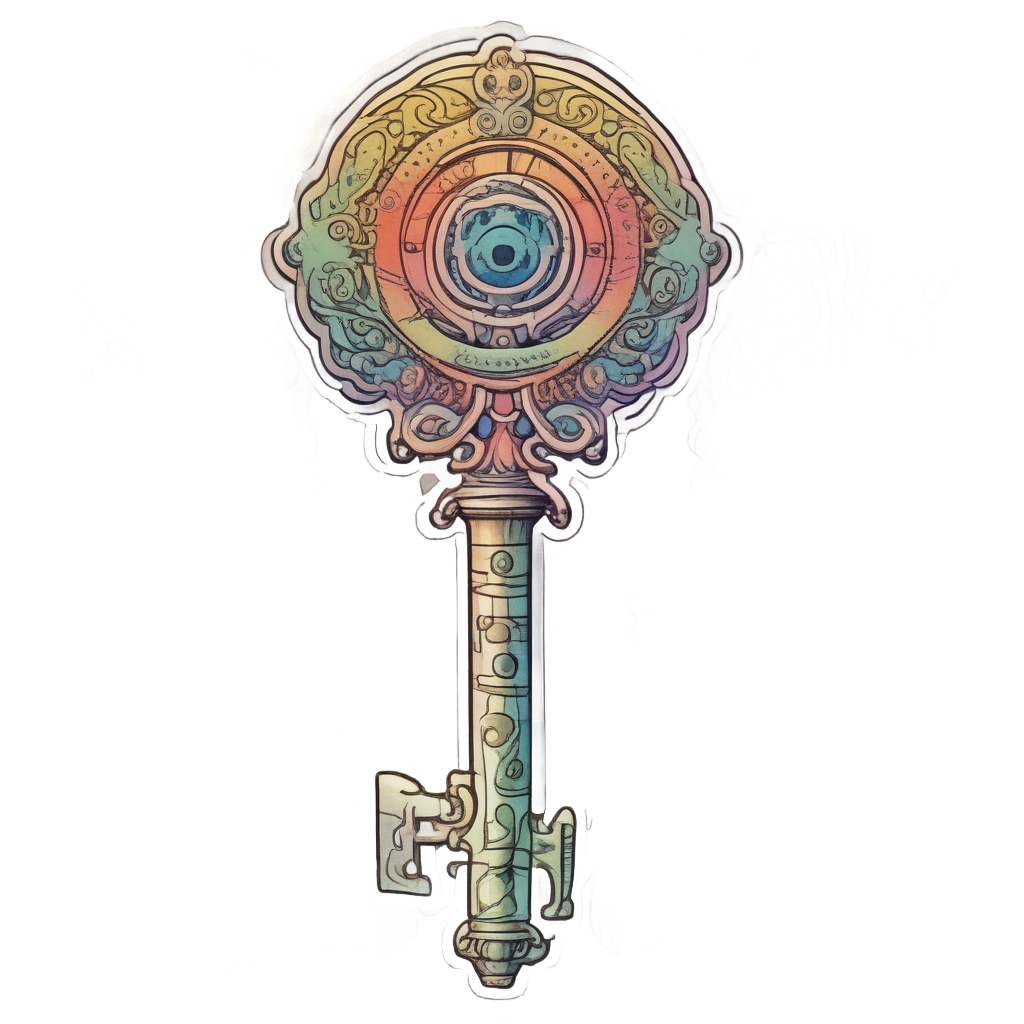Skeleton Key Rainbow — boho nursery stickers