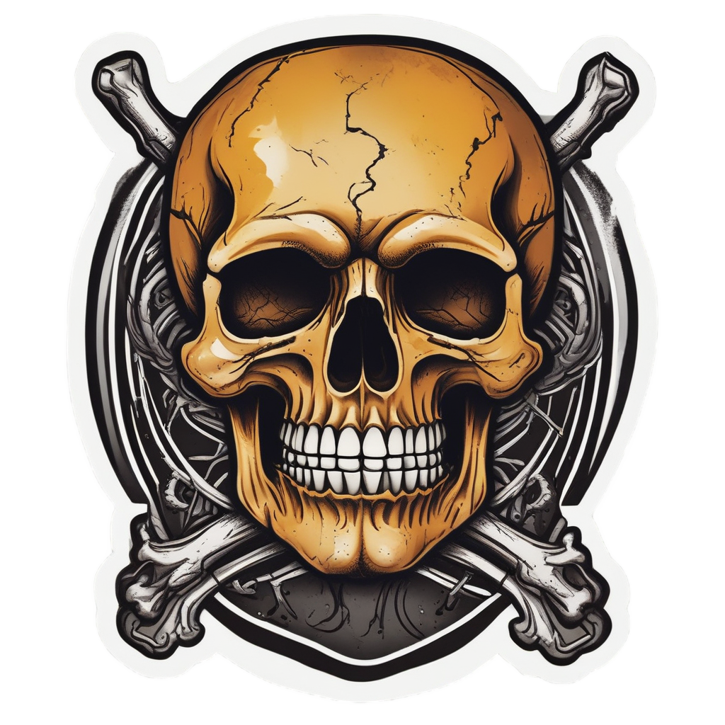 Skull and Crossbones — war-paint skull stickers