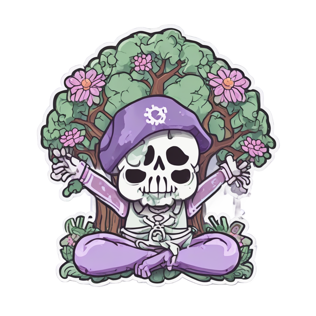 Skull and Crossbones Yoga — skull & crossbones stickers