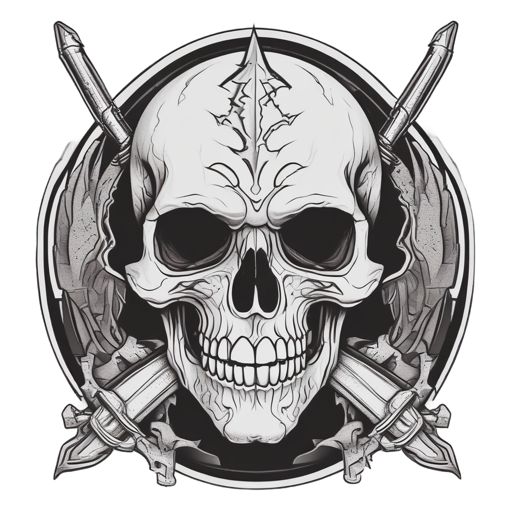 Skull and Dagger Gap — minimal skull stickers
