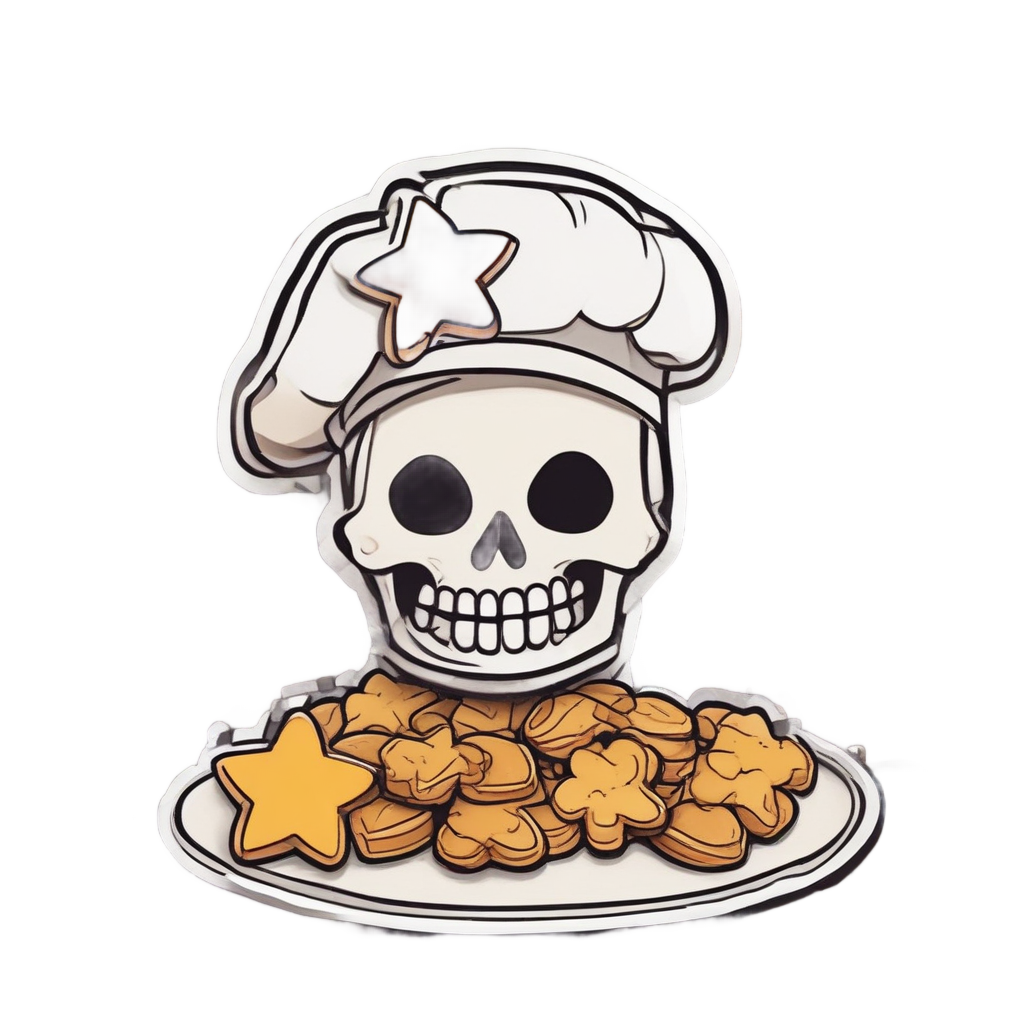Skull Baking Cookies — cute skull stickers