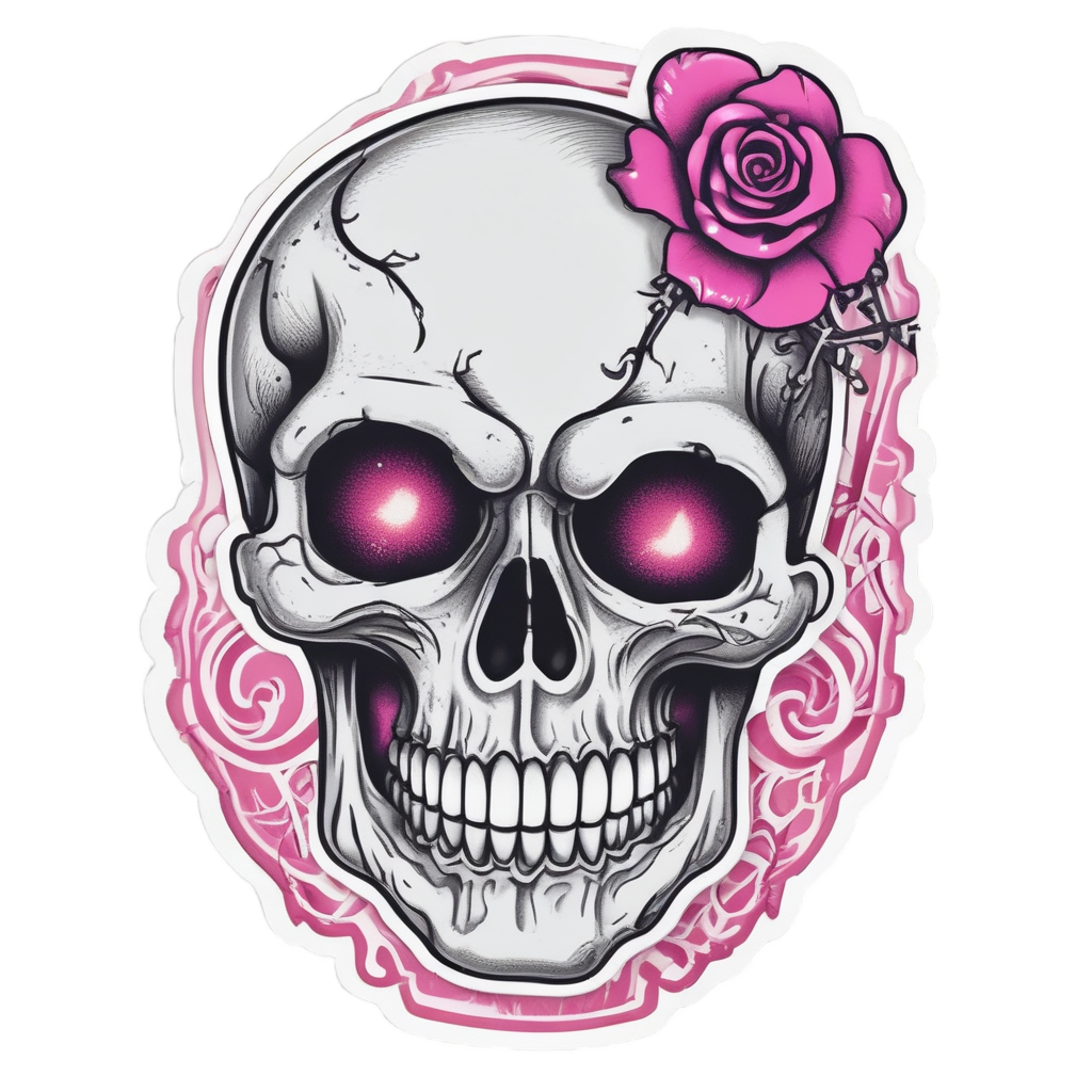 Skull Barbed Lollipop — barbed wire stickers