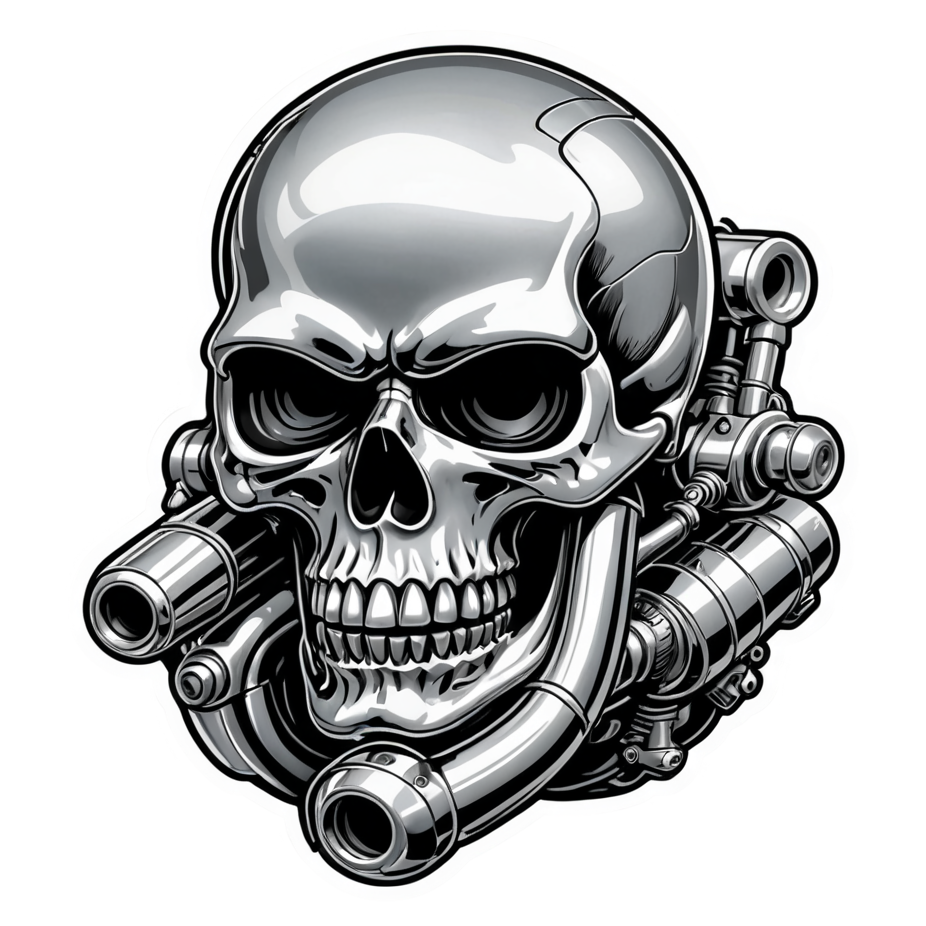 Throttle Skull — skull stickers
