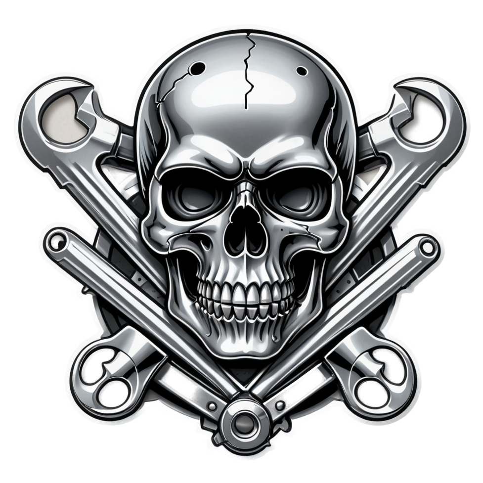 Wrench Skull — skull stickers