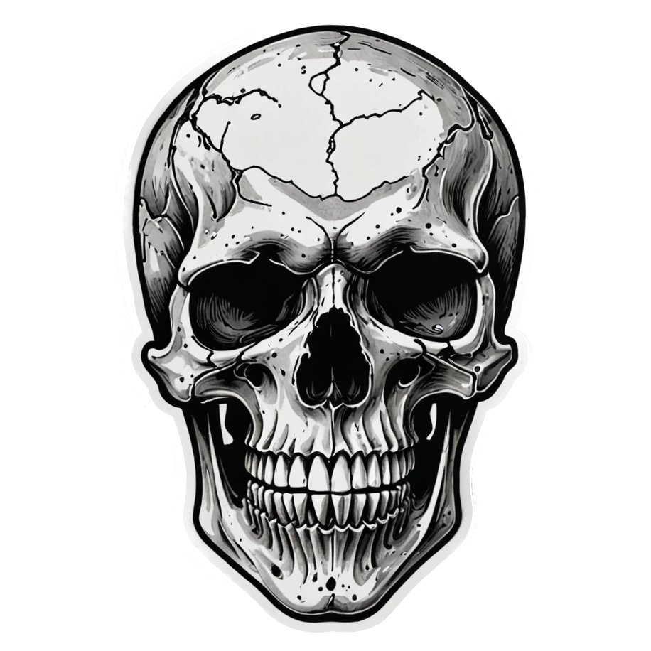 Ashen Skull — skull stickers