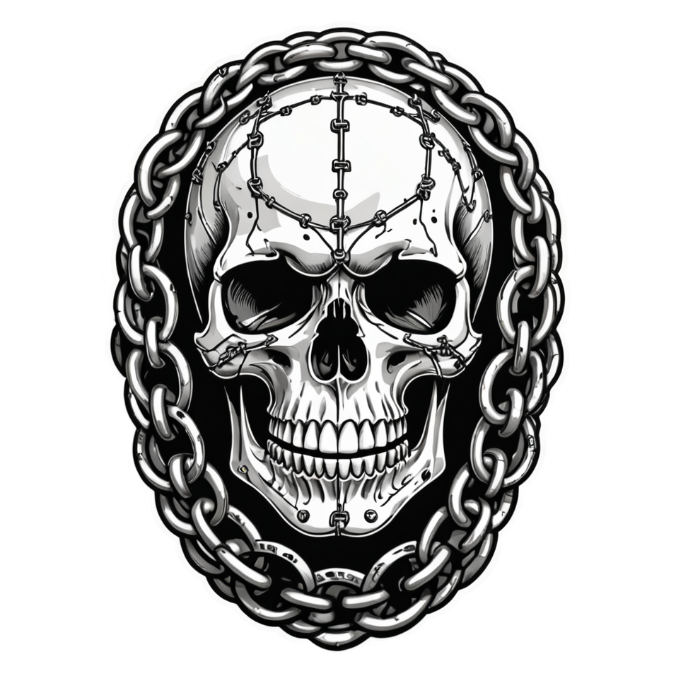 Chained Skull — skull stickers