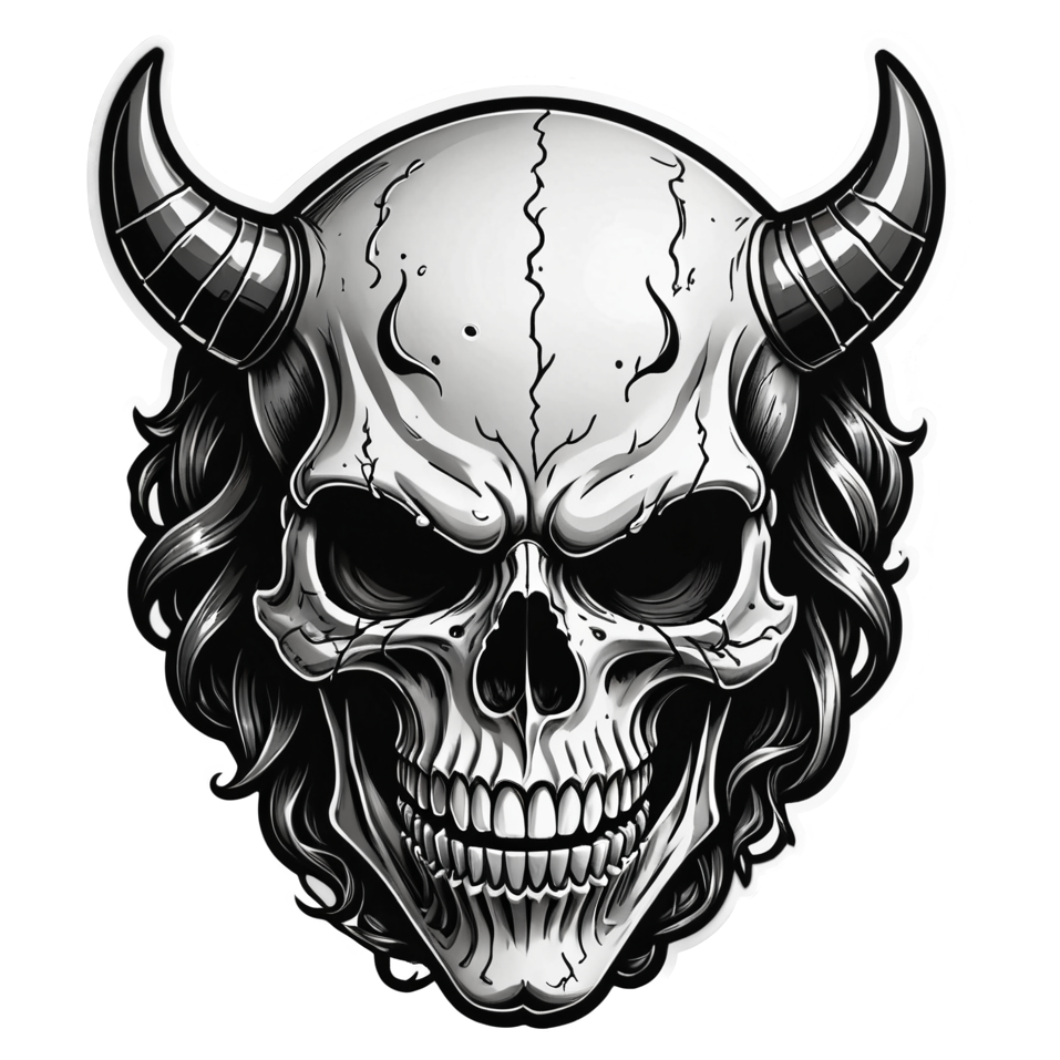Fanged Skull — skull stickers