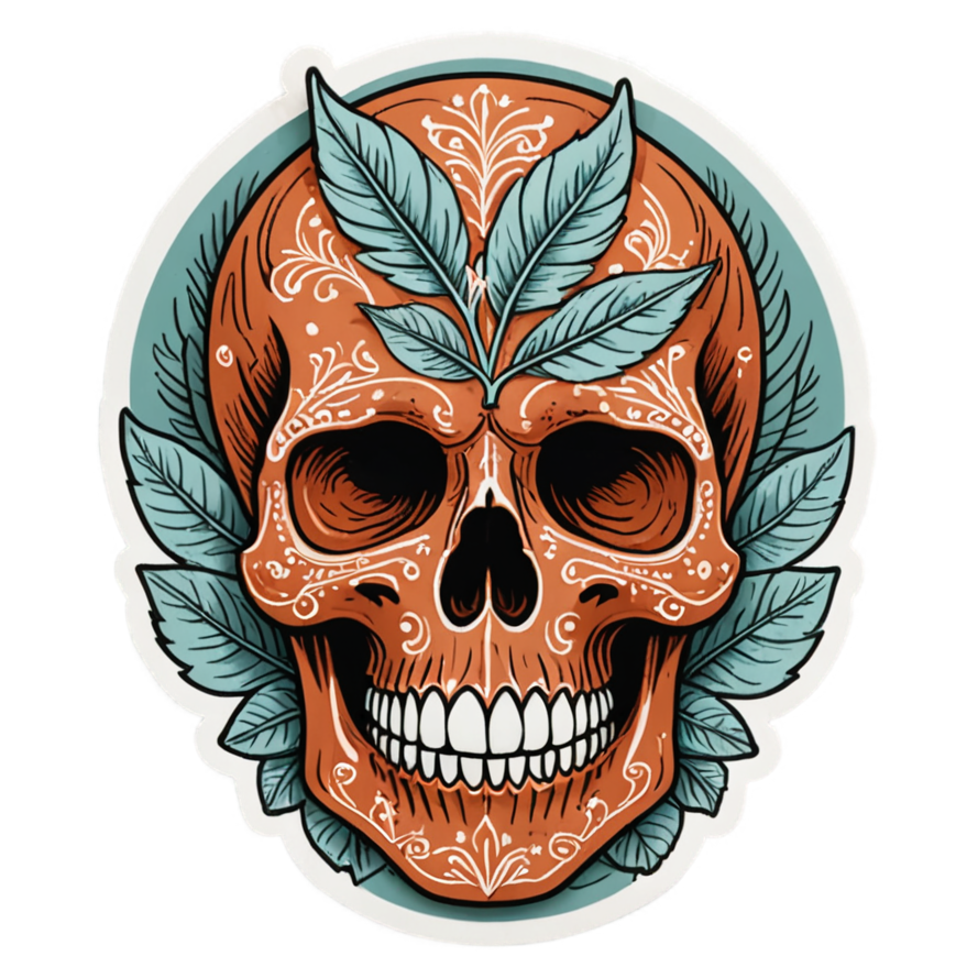 Terracotta Skull — skull stickers