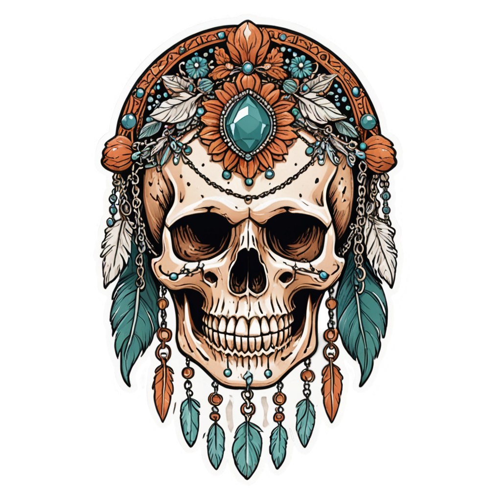 Crystal Hanging Skull — skull stickers