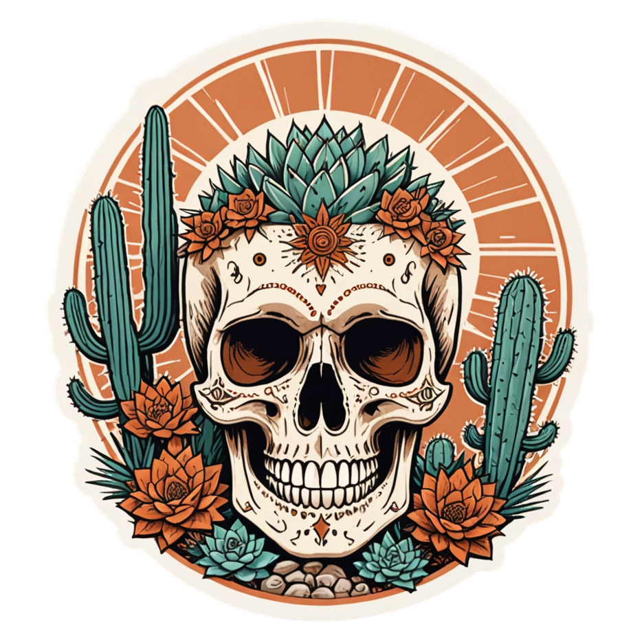 Desert Boho Skull — skull stickers