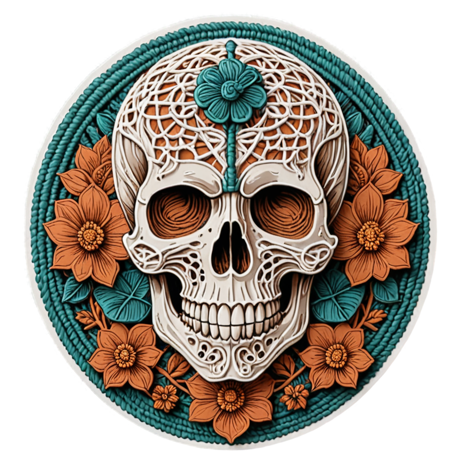 Macrame Skull — skull stickers