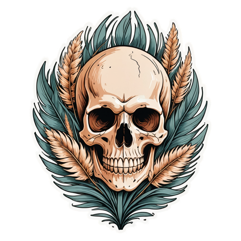 Pampas Skull — skull stickers