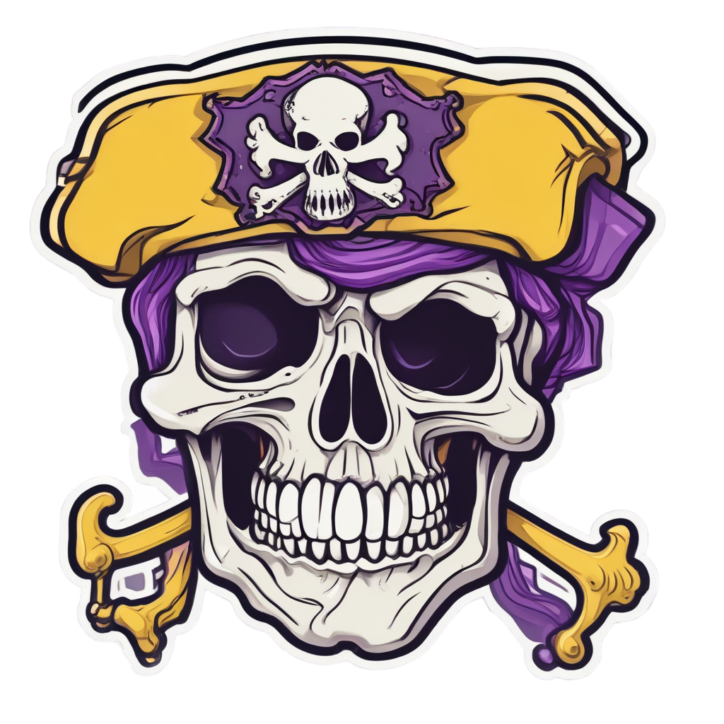 Skull Crossbones Winking — skull & crossbones stickers