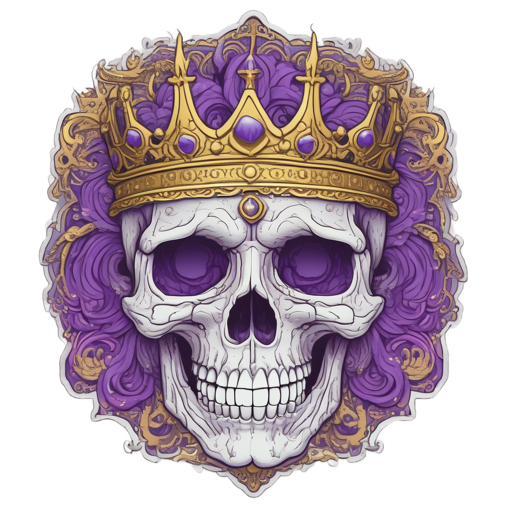 Skull Crown Queen — minimal skull stickers