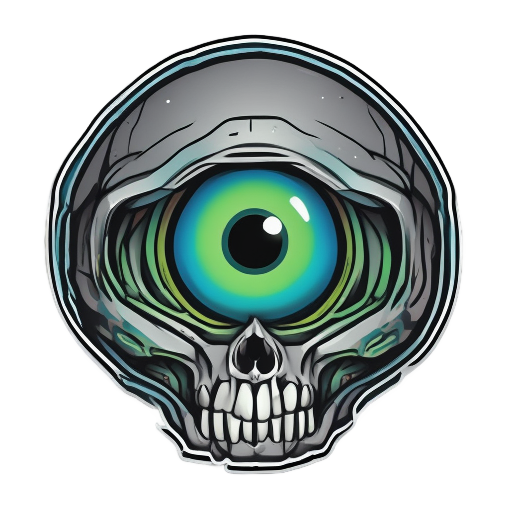Skull Eye Socket — horror stickers